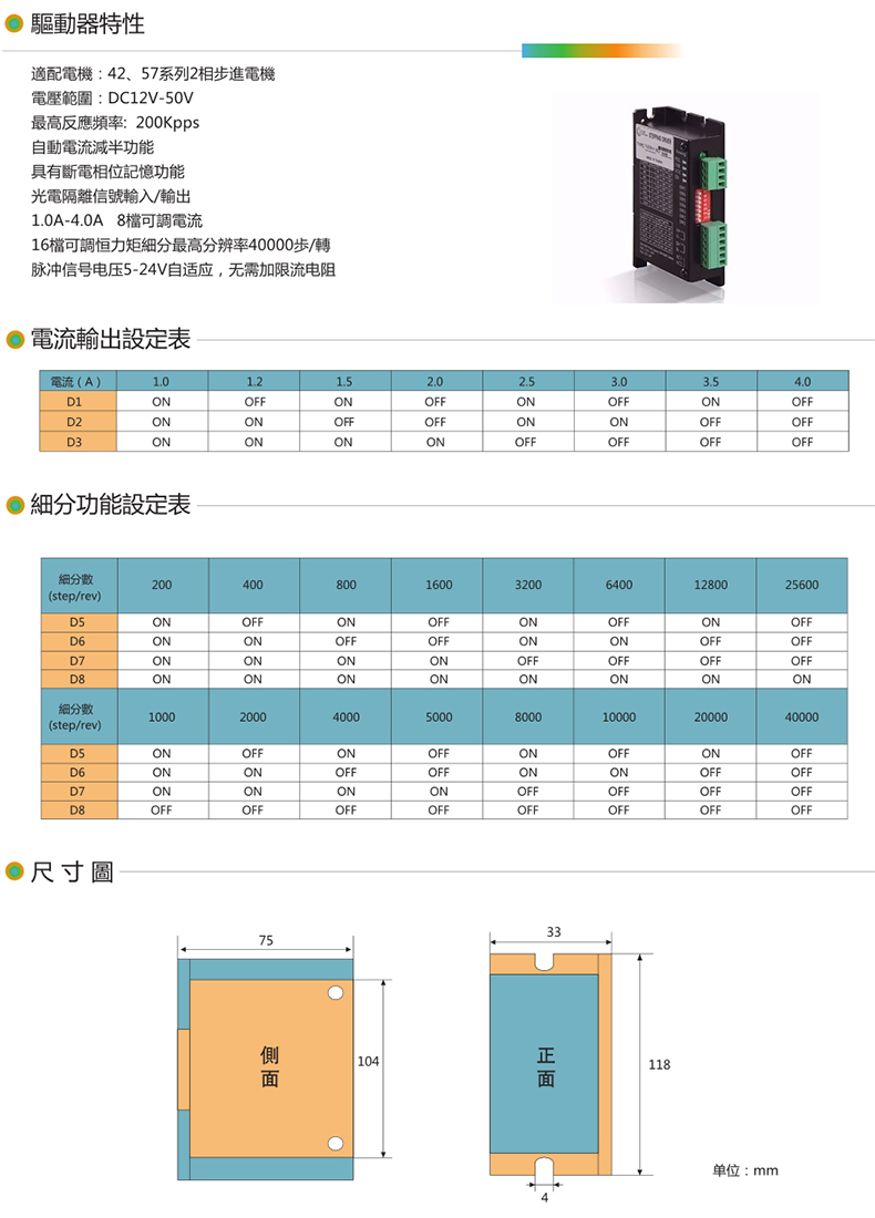 42、57步進(jìn)驅(qū)動器2相
